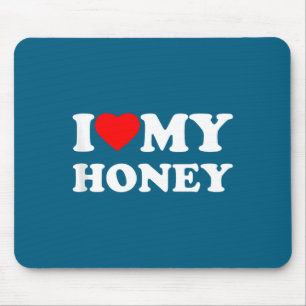 Tapis De Souris J'aime Honey Heart Famille Grand-mère Tank