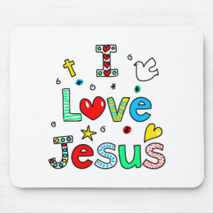 Tapis De Souris J'aime Jésus