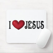 Tapis De Souris J'aime Jésus Mousepad (Avec souris)