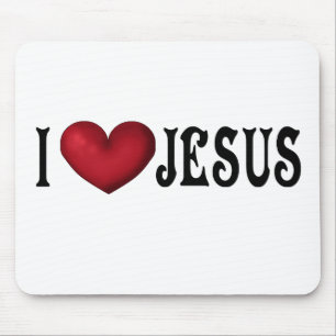 Tapis De Souris J'aime Jésus Mousepad