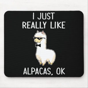 Tapis De Souris J'aime Juste Vraiment Les Alpagas, Ok_ Lama Alpaga