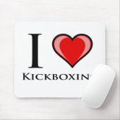 Tapis De Souris J'aime Kickboxing (Avec souris)