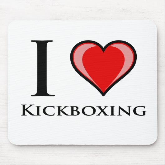 Tapis De Souris J'aime Kickboxing (Devant)