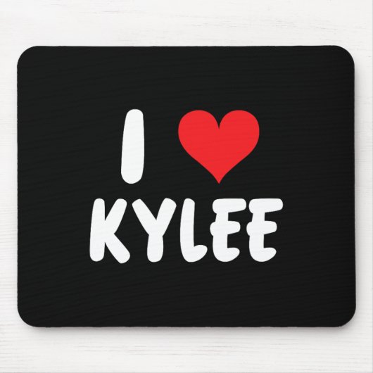 Tapis De Souris J'aime Kylee - Cœur - Nom (Devant)