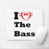 Tapis De Souris J'aime la basse (Avec souris)