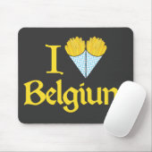 Tapis De Souris J'aime la Belgique (Avec souris)