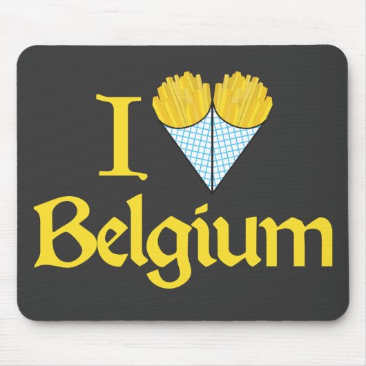 Tapis De Souris J'aime la Belgique (Devant)