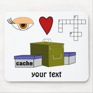 Tapis De Souris J'aime la coutume d'amant de Rebus Geocaching de