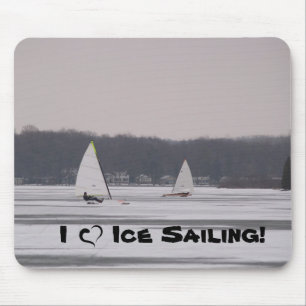 Tapis De Souris J'aime la navigation de glace ! mousepad