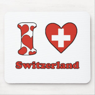Tapis De Souris J'aime la Suisse