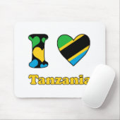 Tapis De Souris J'aime la Tanzanie (Avec souris)