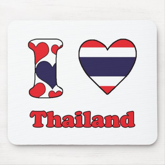 Tapis De Souris J'aime la Thaïlande (Devant)