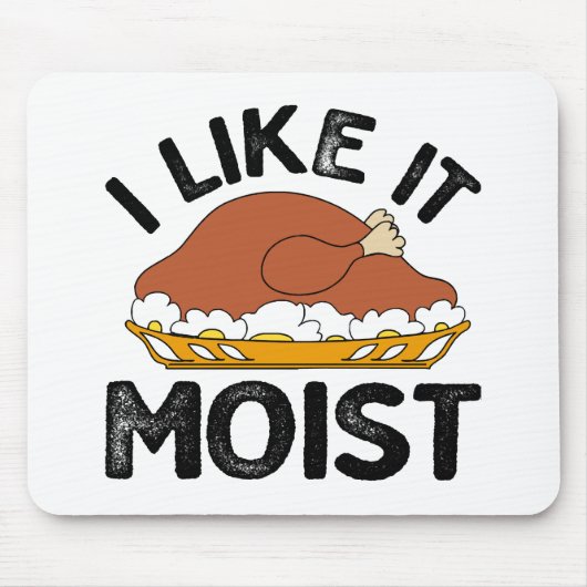 Tapis De Souris J'aime l'action de grâce humide (Devant)