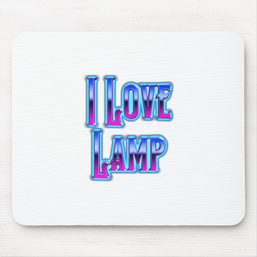 Tapis De Souris J'aime Lampe (Devant)