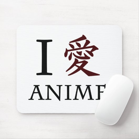 Tapis De Souris J'aime l'Anime (Avec souris)