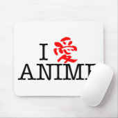 Tapis De Souris J'aime l'Anime (Avec souris)