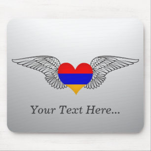 Tapis De Souris J'aime l'Arménie - ailes