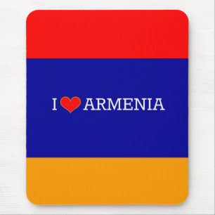 Tapis De Souris J'aime l'Arménie, drapeau de l'Arménie