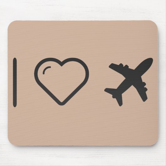 Tapis De Souris J'aime l'aviation (Devant)