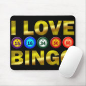 TAPIS DE SOURIS J'AIME LE BINGO-TEST (Avec souris)