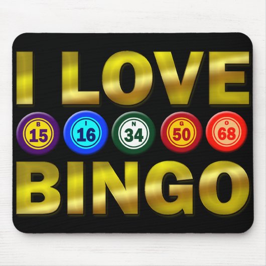 TAPIS DE SOURIS J'AIME LE BINGO-TEST (Devant)