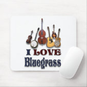 TAPIS DE SOURIS J'AIME LE BLUEGRASS MOUSEPAD (Avec souris)