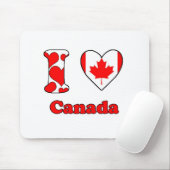 Tapis De Souris J'aime le Canada (Avec souris)