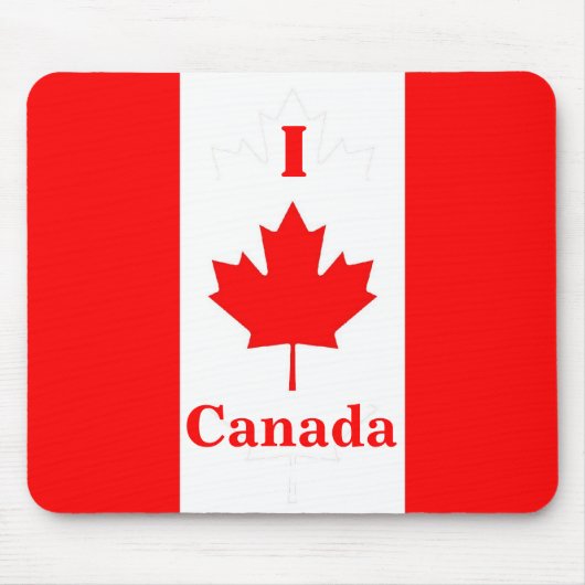 Tapis De Souris J'aime le Canada Mousepad (Devant)