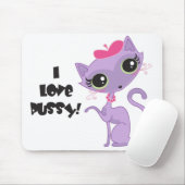 Tapis De Souris J'aime le chat (Avec souris)