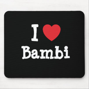 Tapis De Souris J'aime le coeur de Bambi T-Shirt