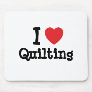 Tapis De Souris J'aime le coeur Quilting personnalisé