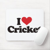 Tapis De Souris J'aime le cricket (Avec souris)