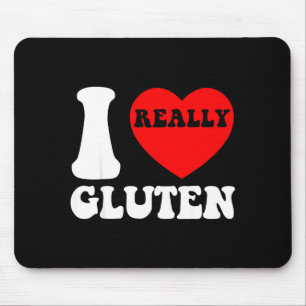 Tapis De Souris J'aime le Gluten Je Cœur Gluten Calories Glucides 