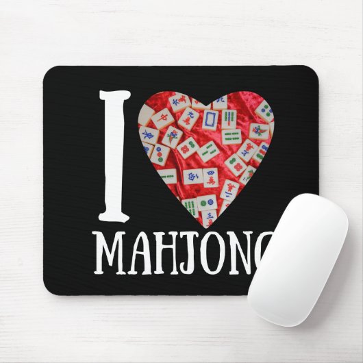 Tapis De Souris J'aime le mahjong | Funny mahjong (Avec souris)