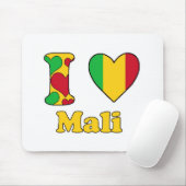Tapis De Souris J'aime le Mali (Avec souris)