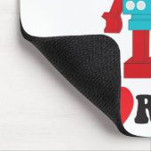 Tapis De Souris J'aime le mousepad de robots (Coin)