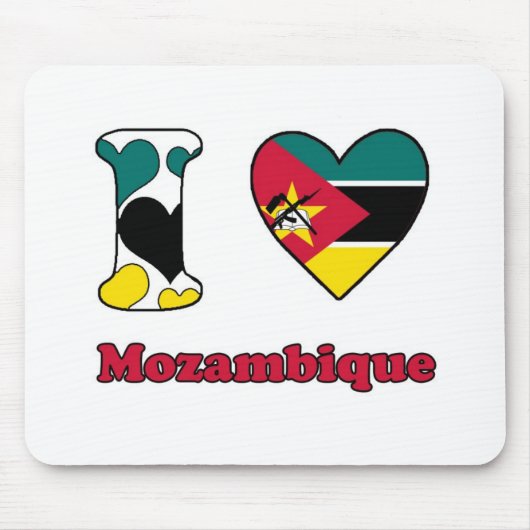 Tapis De Souris J'aime le Mozambique (Devant)