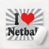 Tapis De Souris J'aime le net-ball (Avec souris)