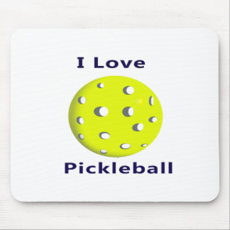Tapis De Souris J'aime le pickleball W ball.png jaune