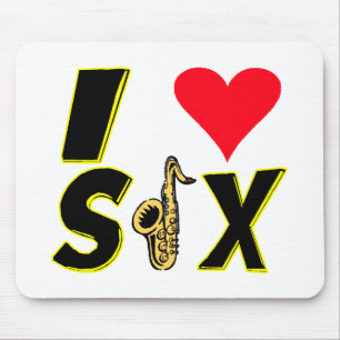 Tapis De Souris J'aime le saxo