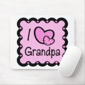 Tapis De Souris J'aime le T-shirt mignon de grand-papa (Avec souris)