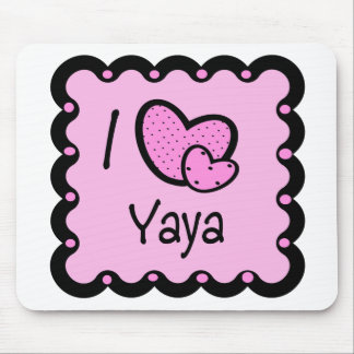 Tapis De Souris J'aime le T-shirt mignon de YaYa