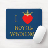 Tapis De Souris J'aime le T-shirts royal de mariages, tasses, (Avec souris)