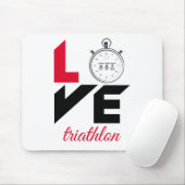 Tapis De Souris J'aime le triathlon (Avec souris)