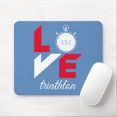 Tapis De Souris J'aime le triathlon (Avec souris)