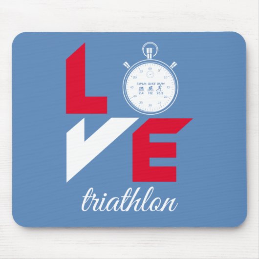 Tapis De Souris J'aime le triathlon (Devant)