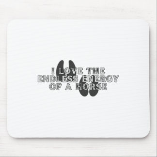 Tapis De Souris J'Aime L'Énergie Infini D'Un Horse Horseback Rid