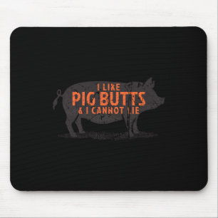 Tapis De Souris J'Aime Les Boutons De Cochon & Je Ne Peux Pas
