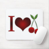 Tapis De Souris J'aime les cerises (Avec souris)