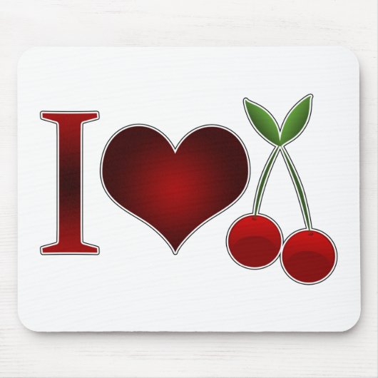 Tapis De Souris J'aime les cerises (Devant)